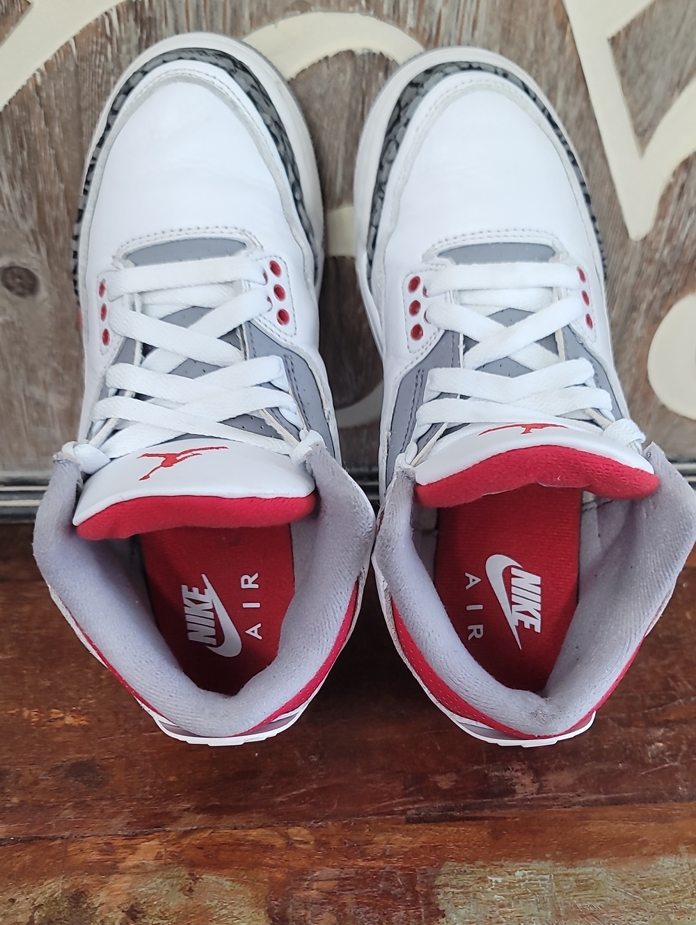 Nike Air Jordan 3 Retro 'Fire Red' Wmns 6 Good/Fair Condition. Fast Shipping - Picture 8 of 16
